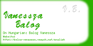 vanessza balog business card